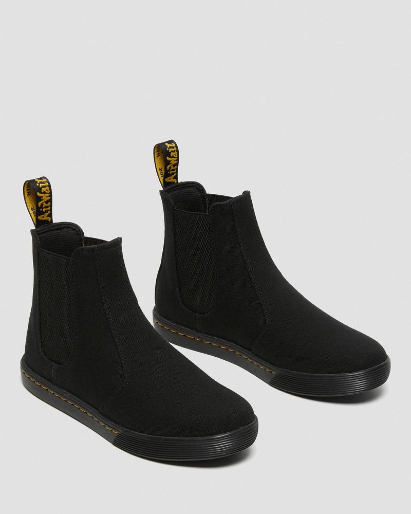 Botas Casuales Dr Martens Makela Lona Casuales Mujer Negros | MX 678AHK